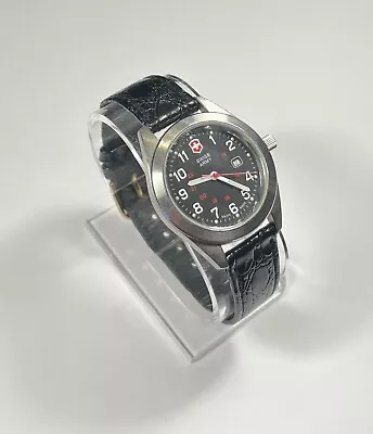 Vtg Victorinox Swiss Army Garrison Men's 40mm Quartz Watch 241083 New Battery • $89.99