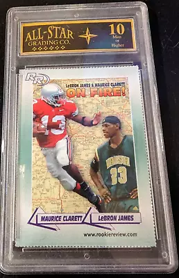 2002 Lebron James Maurice Clarett Rookie Review Promo Rookie Graded 10 • $24.75