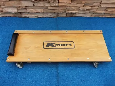 Vintage Kmart Hardwood Auto Mechanics Creeper 40 X15  Shop Equipment -Excellent- • $175