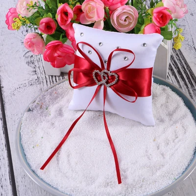 10 X10cm Ring Bearer Bridal Ring Cushion Ring Pad Wedding Pillow Bride • £7.88