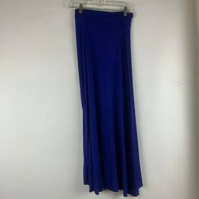 Bobeau Size Small Womans Skirt Blue Long Soft Side Slit • $11.81