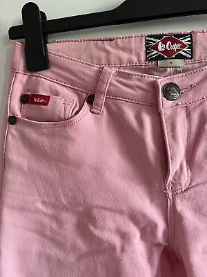 Lee Cooper Jeans Low Rise Baby Pink Size 8 Cotton Summer • £12