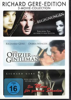 Richard Gere Edition : Ein Mann Für Gewisse Stunden / Begegnungen/Ein Offizier U • £11.91