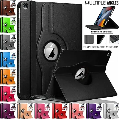 Case For Apple IPad 9th 8th 7th Generation 10.2 Leather 360 Rotating Stand Cover • £3.99