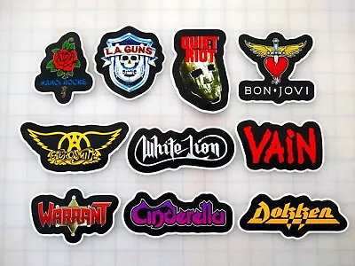 Glam Rock / Hair Metal Sticker Lot (10 Pack) SET 2 80s Heavy Thrash Classic Punk • $12.99