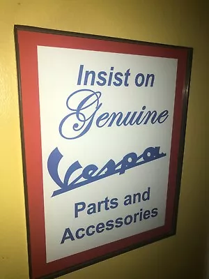 Vespa GenParts Motor Scooter Motorcycle Garage Man Cave Advertising Sign • $27.99