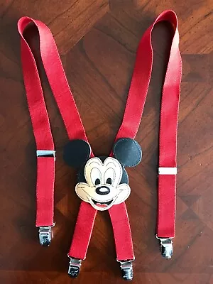 Vintage Mickey Mouse Suspenders Walt Disney/zephyr Group   Adjustable   Nice! • $27.50