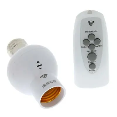 £11.62 • Buy Remote Control Ligth Bulb Socket Adaptor Wireless Lamp Holder AC 85-265V