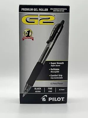 Pilot G2 0.7mm Retractable Gel Pens - 12 Pack Of Fine Ink Pens (black) • $14.99
