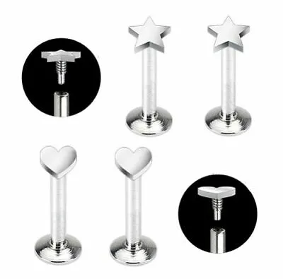 4pc 16g Surgical Steel Lip Bar Labret Rings Monroe Tragus Stud Piercing Jewelry • $2.17