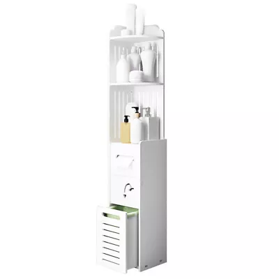 100cm Bathroom Cabinet Storage Tallboy Furniture Tall Toilet Cupboard Organiser • $34.89