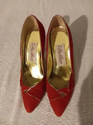 Lilley & Skinner Red Suede - Kylie Size Uk3 Eu36 Ladies Vintage Shoes. • £12.99