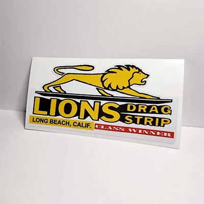 Lions Drag Strip Vintage Style STICKER / Vinyl DECAL Racing Hot Rod Car • $4.69