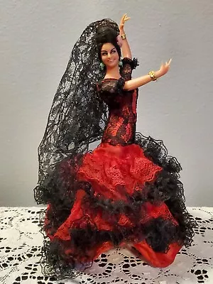 Vintage 7  Marin Chiclana Spanish Flamenco Dancer On Stand Made In Spain • $23.99