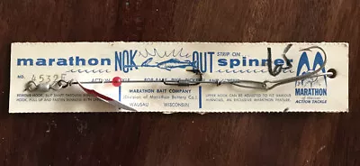 Vintage Marathon 4532E NOK-OUT Spinner Bait. Original On Cardstock Display • $7.50