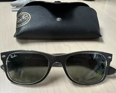 Ray-Ban New Wayfarer Matte Gunmetal/Grey Gradient 52 Mm Sunglasses RB2132 614371 • $65