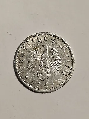 1942 F 50 Pfennig Coin • £2.99