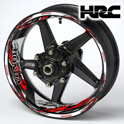 HONDA Motorcycle Wheel Decals Rim Stickers HRC For Fireblade CB R F Stripes • £40.49