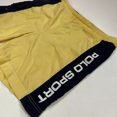 Polo Sport Swim Trunks Men's L Yellow And Navy • $24.99