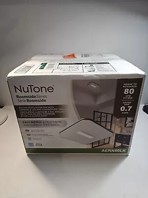 NuTone Roomside Series Bathroom Exhaust Ventilation Fan W/ LED 80 CFM  AERN80LK • $84.99