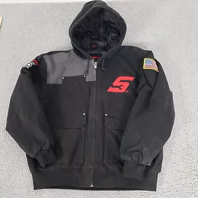 Snap On Jacket Men Extra Large Black Outdoor Work Wear Hooded 95th Ann Heavyduty • $100