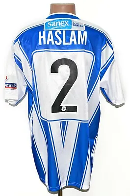 Match Worn Issue Halifax Town England 2006/2007 Football Shirt Haslam #2 Xxl • £80.99