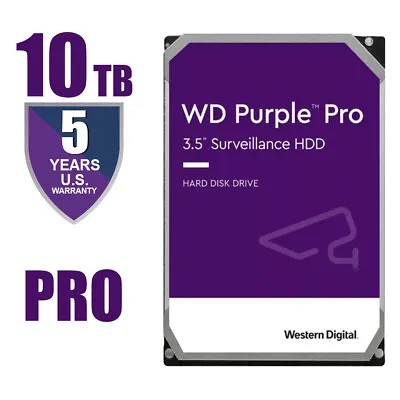 $235.99 • Buy Western Digital Purple Pro 10TB Surveillance Hard Drive 3.5  WD101PURP
