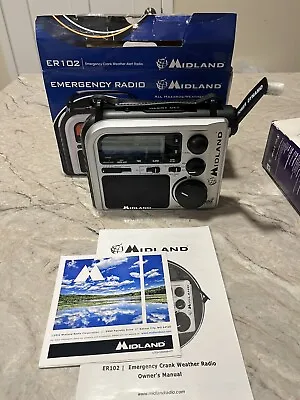 Midland ER102 Emergency Survival Radio Crank Power Weather Alert AM/FM Hazards • $29.88