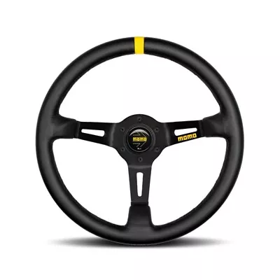 MOMO Steering Wheel Mod 08 Black Leather 350mm • $219