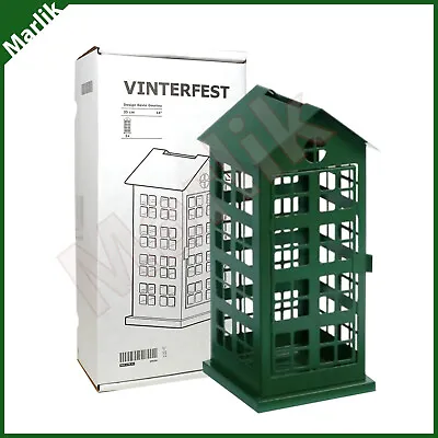 IKEA Candle Holder VINTERFEST 14” Ikea Block Candle Holder House/Green New • $29