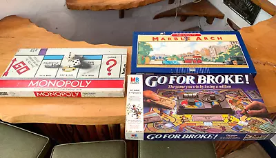 Vintage Go For Broke Board Game Advance To Marble Arch Parker Monopoly Job Lot • £20