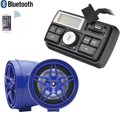 12V Motorcycle Bluetooth Anti-theft Stereo USB SD FM Radio MP3 Amplifier Speaker • $76.99