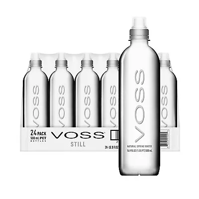 VOSS Premium Still Bottled Water – Sports Cap Bottles 16.9 Fl Oz (Pack Of 24) • $49.99