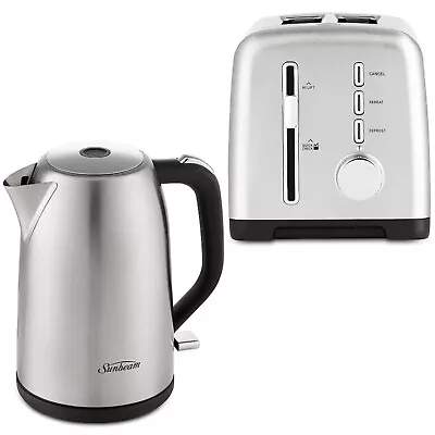 Fresh Start Electric Kettle & Toaster SET Combo Deal Stainless Steel - Sunbeam • $168.19