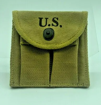 Khaki Ww2 Butt Stock Rifle Ammo Pouch Boyt 43 M1 Carbine Caliber 30 Rifle Wwii • $13.56