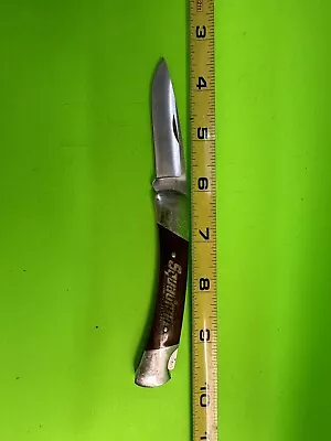 Vintage Buck Knife 501 Lock Back Squire Nice - Logo On Wooden Handles See. #23A • $25.52
