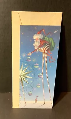 VTG D’art Noel Christmas Card UNUSED Santa “At The Fair” Reuben McHugh • $3.99