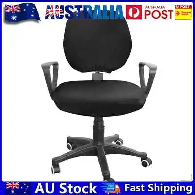 $12.29 • Buy Spandex Stretch Computer Chair Cover Home Office Chairs Seat Case (Black) AU