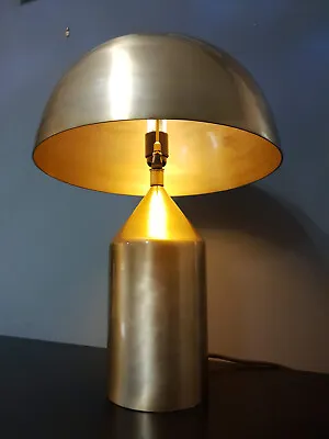 £225 • Buy Iconic Atollo Style Mushroom Brushed Brass Table Lamp