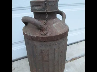 Vintage/Antique Ellisco Fluted 5 Gallon Can For Liquid • $12