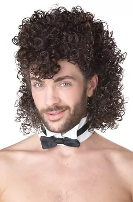 Male Dancer Mullet Curly Hair Men Costume Wig • $11.65