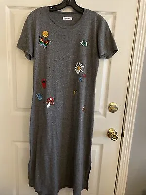 $32.99 • Buy NWOT Lauren Moshi XS Grey Cotton GENESIS Retro Heart T-Shirt SS Dress Rt $143