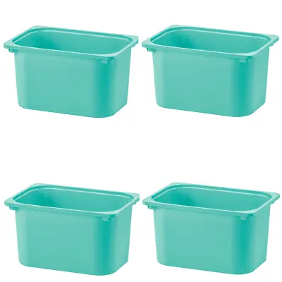 4× IKEA TROFAST Deep Plastic Storage Unit Boxes Kids Toys Play Boxes 42x30x23 Cm • £31.89