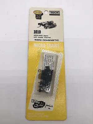 N-Scale Kadee 1010 Arch Bar Regular With Coupler ￼Trucks Non Magnetic New In Box • $10