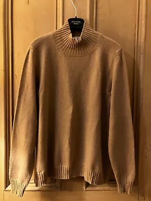 Max Mara Weekend Camel Cashmere Sweater Size XL Gently Used Shading Right Cuff • $42.02