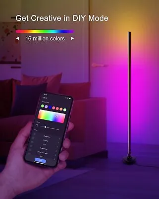 LED Floor Lamp Corner Light Lamp RGB+ White Modern Smart Compatible With Alexa • $32.99