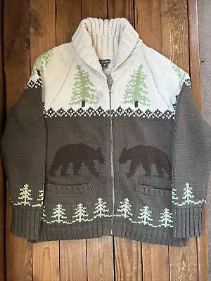 Eddie Bauer Women’s Vintage Bear Cowichan Sweater Size L • $60