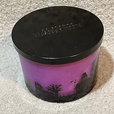 Mystic Manor Purple & Black Candle Hand Poured Scented Halloween Haunted House • $17