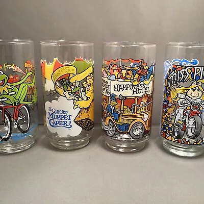 Vintage 1981 McDonalds The Great Muppet Caper Collector Glasses Full Set Of 4 • $34.99