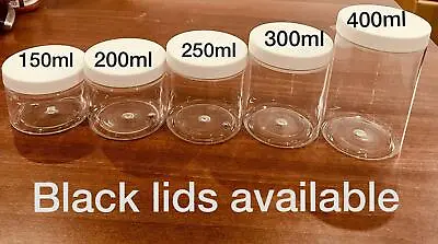 £78.95 • Buy PLASTIC STORAGE Containers With Screw Top Lids Food Canisters Pet JARS Large UK